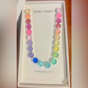 Bomb Party Jewel Candy Necklace Summer Edition 2024 Pastel Rainbow NWT MSRP$158